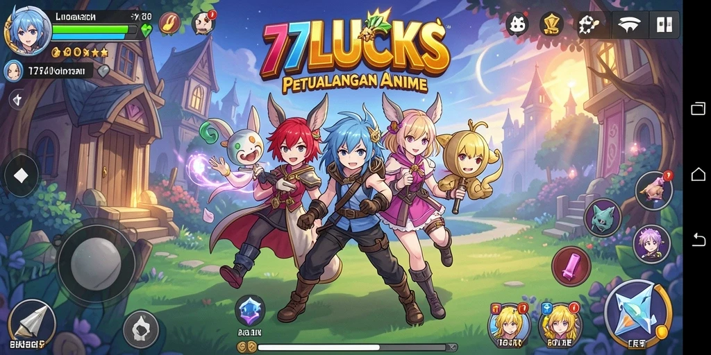 Tampilan gameplay seru dalam dunia Anime