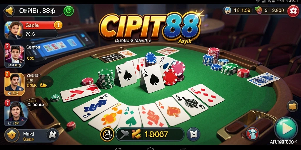 Screenshot gameplay menunjukkan aksi seru bermain Gaple di CIPIT88.
