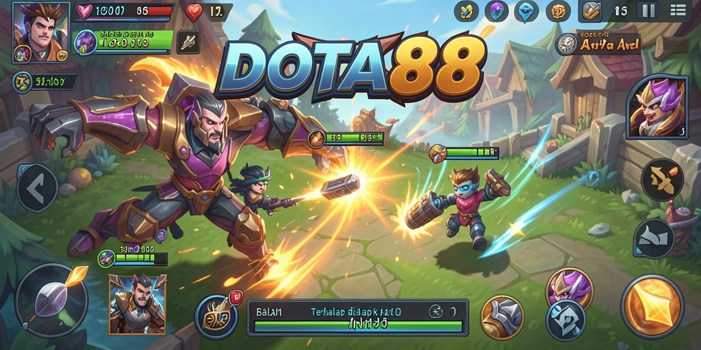 Tampilan gameplay DOTA88 dengan aksi balapan yang seru dan intens.