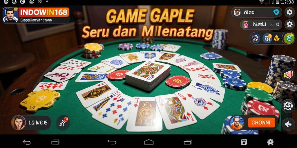 Tampilan gameplay seru dalam permainan Gaple INDOWIN168.