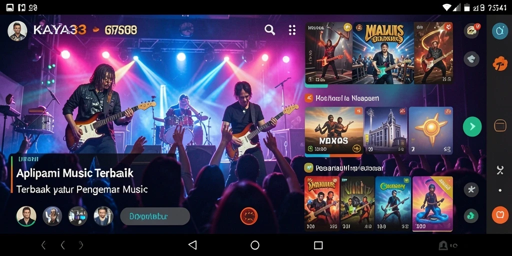 Tampilan gameplay KAYA33 yang menarik dengan berbagai fitur musik.