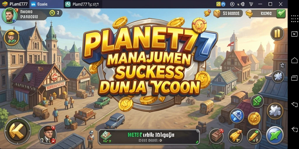Screenshot gameplay PLANET77 menampilkan manajemen bisnis yang seru.