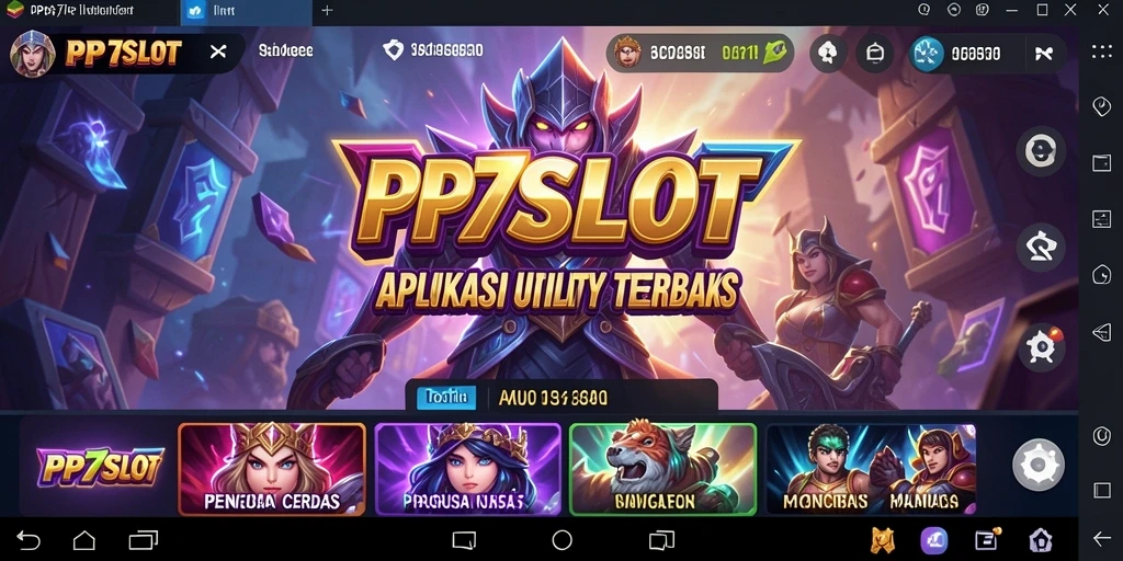 Tampilan antarmuka pengguna aplikasi PP7SLOT yang sederhana dan efisien.