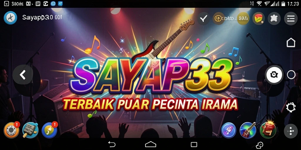 Gameplay seru dari SAYAP33 dengan irama musik yang memukau.