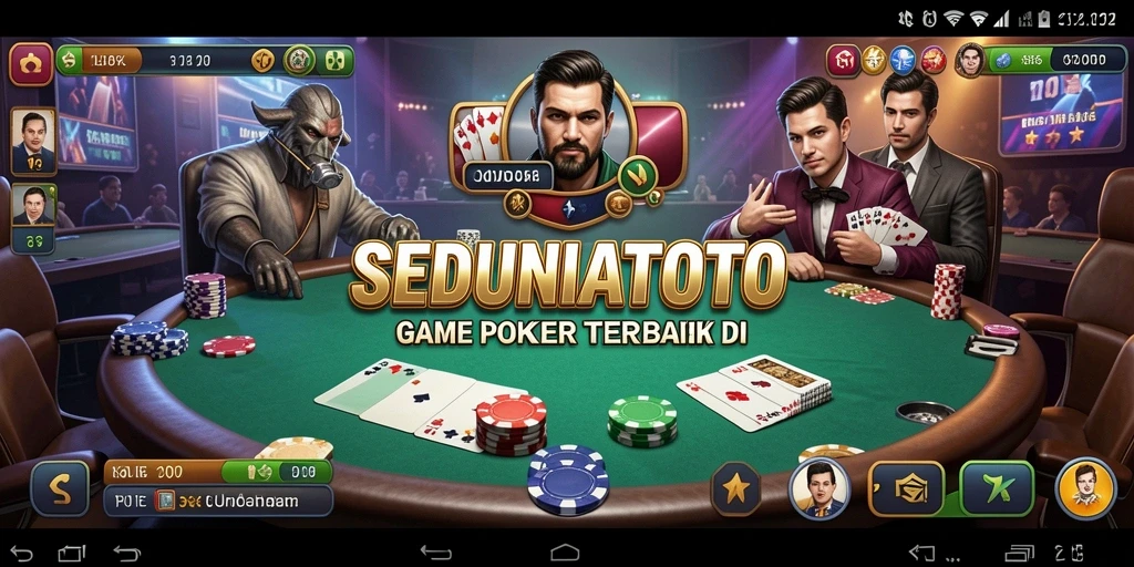 Screenshot SEDUNIATOTO yang menunjukkan aksi seru dalam permainan Poker.